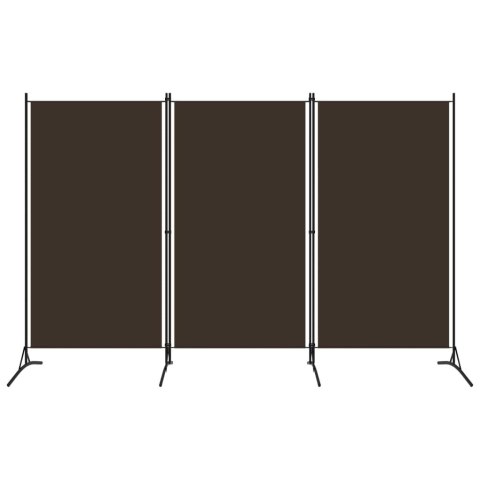Parawan 3-panelowy, brązowy, 260 x 180 cm