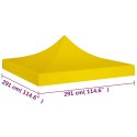 Dach namiotu imprezowego, 3 x 3 m, żółty, 270 g/m²