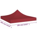 Dach namiotu imprezowego, 3 x 3 m, burgund, 270 g/m²