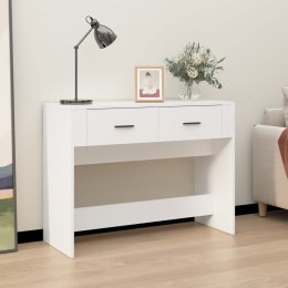 Stolik konsolowy, biały, 100x39x75 cm, materiał drewnopochodny