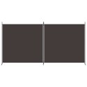 Parawan 2-panelowy, brązowy, 348x180 cm, tkanina