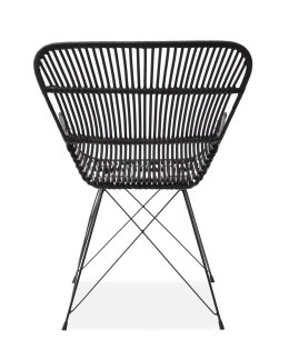 K335 krzesło rattan czarny