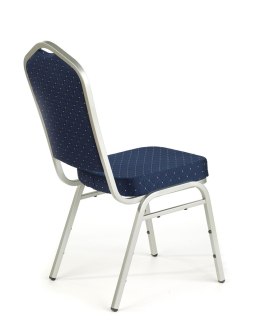 K66S krzesło niebieski, stelaż srebrny