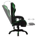 Fotel dla gracza z RGB LED, zielono-czarny, sztuczna skóra