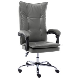 Krzesło biurowe, antracytowe, obite sztuczną skórą