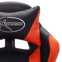 Fotel dla gracza z RGB LED, pomarańczowo-czarny, sztuczna skóra