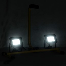 Reflektor LED z uchwytem, 2x10 W, zimne białe światło
