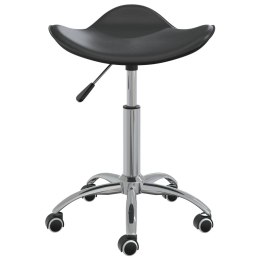 Krzesło biurowe, czarne, obite sztuczną skórą