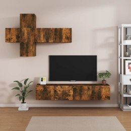 Zestaw 7 szafek TV, przydymiony dąb, materiał drewnopochodny