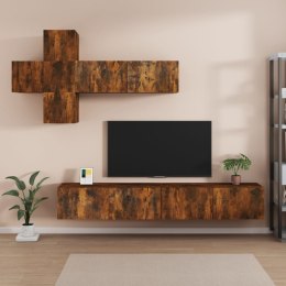 Zestaw 7 szafek TV, przydymiony dąb, materiał drewnopochodny