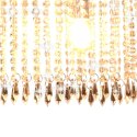 Lampa sufitowa z kryształowymi koralikami, srebrna, 104 cm, E14
