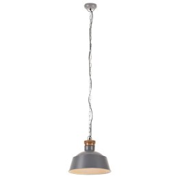Industrialna lampa wisząca, 32 cm, szara, E27
