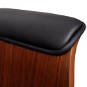 Fotel biurowy, gięte drewno i sztuczna skóra