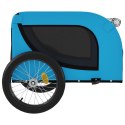 Przyczepka rowerowa dla psa, niebiesko-czarna, tkanina Oxford