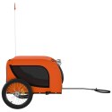 Przyczepka rowerowa dla psa, pomarańczowo-czarna