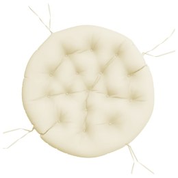 Okrągła poduszka, kremowa, Ø 100 x11 cm, tkanina Oxford