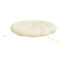 Okrągła poduszka, kremowa, Ø 100 x11 cm, tkanina Oxford