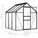 Szklarnia, antracytowa, aluminium, 3,61 m²