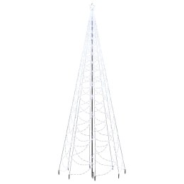 Choinka z metalowym słupkiem, 1400 zimnych białych LED, 5 m