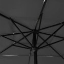 3-poziomowy parasol na aluminiowym słupku, antracyt, 2,5x2,5 m
