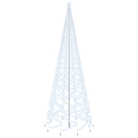Choinka z kołkiem gruntowym, 3000 zimnych białych LED, 800 cm