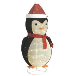 Dekoracja świąteczna pingwin z LED, luksusowa tkanina, 180 cm