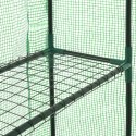 Szklarnia ogrodowa z 12 półkami, stal, 143x214x196 cm