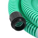 Wąż ssący z mosiężnymi złączami, zielony, 1,1" 15 m, PVC