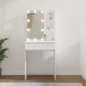 Toaletka z oświetleniem LED, biała, 60x40x140 cm