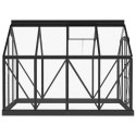 Szklarnia ze szkła, antracytowa, 155x200,5x191 cm, aluminium