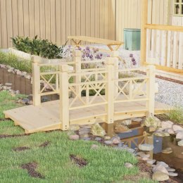 Mostek ogrodowy z poręczami, 150x67x56 cm, świerkowy