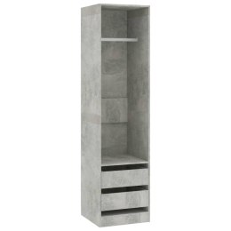 Szafa z szufladami, betonowy szary, 50x50x200 cm