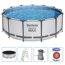 Bestway Basen Steel Pro MAX z akcesoriami, okrągły, 396x122 cm
