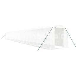 Szklarnia ze stalową ramą, biała, 44 m², 22x2x2 m