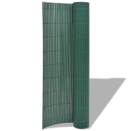 Dwustronne ogrodzenie ogrodowe, PVC, 90x500 cm, zielone