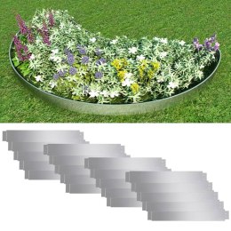 Zestaw 20 elastycznych obrzeży ogrodowych, stalowych, 100x14 cm