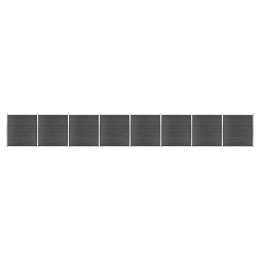 Zestaw ogrodzeniowy z WPC, 1391x186 cm, czarny