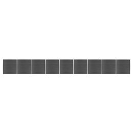 Zestaw ogrodzeniowy z WPC, 1564x186 cm, czarny