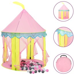 Namiot do zabawy z 250 piłeczkami, różowy, 100x100x127 cm