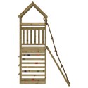 Domek ze ścianką wspinaczkową dla dzieci, impregnowana sosna