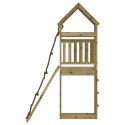 Domek ze ścianką wspinaczkową dla dzieci, impregnowana sosna