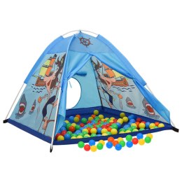 Namiot do zabawy z 250 piłeczkami, niebieski, 120x120x90 cm