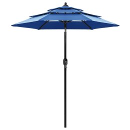 3-poziomowy parasol na aluminiowym słupku, lazurowy, 2 m