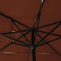 3-poziomowy parasol na aluminiowym słupku, terakotowy 2,5x2,5 m