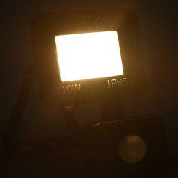 Reflektor LED z czujnikiem, 10 W, ciepłe białe światło