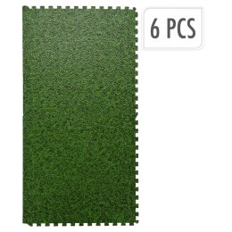 XQ Max Mata podłogowa w płytkach, nadruk trawy, 6 szt., zielona