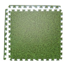 XQ Max Mata podłogowa w płytkach, nadruk trawy, 6 szt., zielona