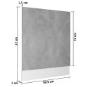 Panel do zabudowy zmywarki, szarość betonu, 59,5x3x67 cm, płyta