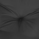 Okrągła poduszka, czarna, Ø 60 x11 cm, tkanina Oxford