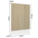 Panel do zabudowy zmywarki, kolor dąb sonoma, 45x3x67 cm, płyta